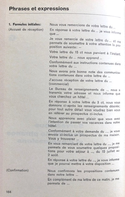 (Hotels) Wildermuth, J.R. &amp; P. Barraud. Correspondence Hoteliere Francaise. 