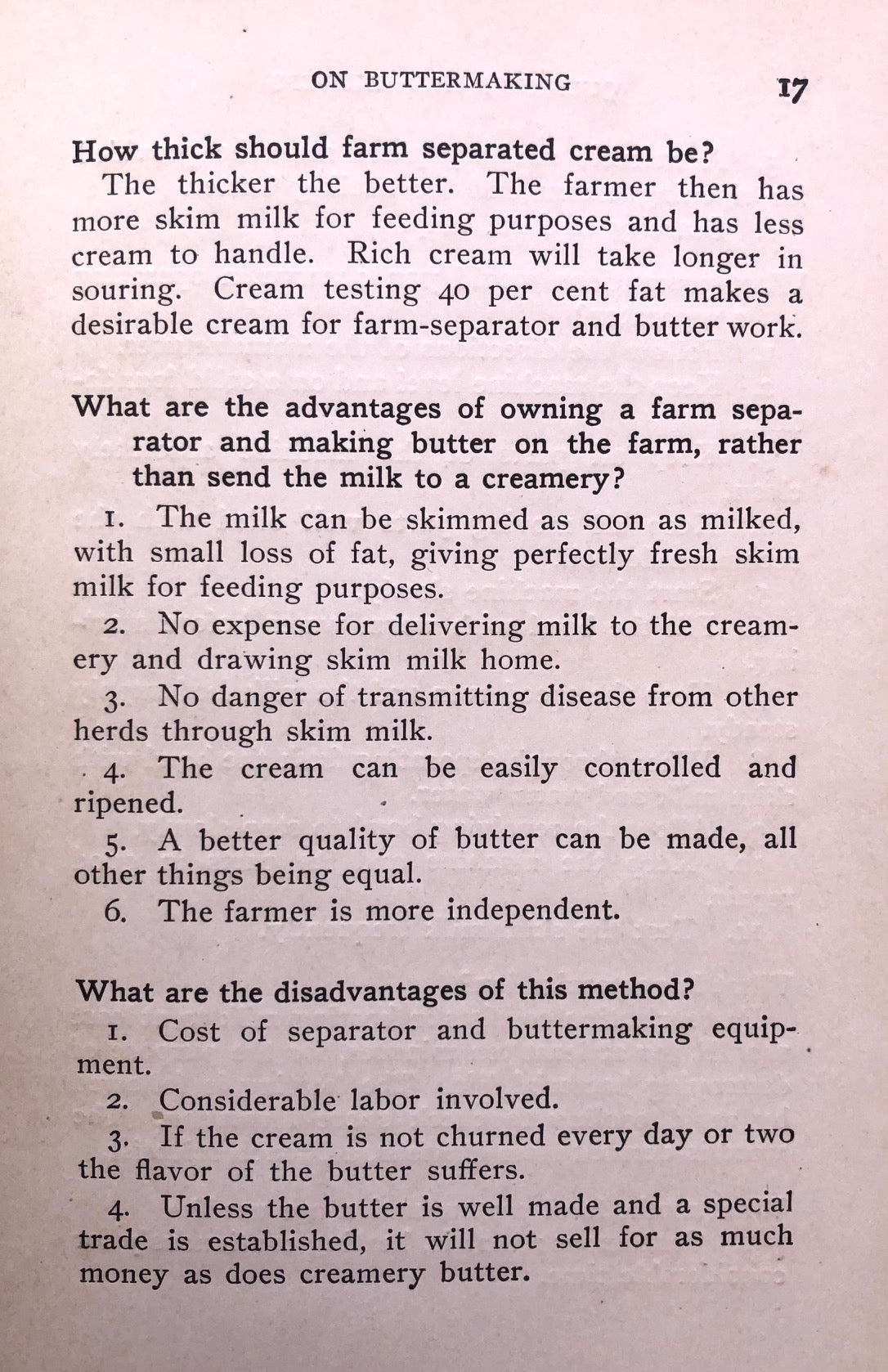 (Dairy) Charles A. Publow. Questions and Answers on Buttermaking.