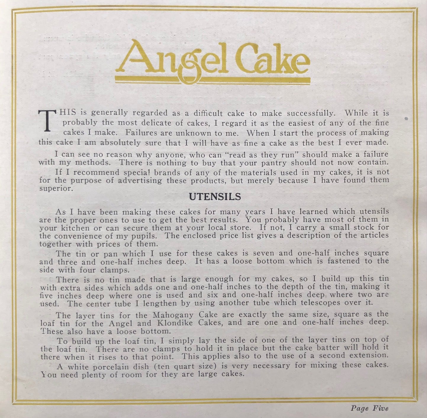 (Pastry) Osborn, Mrs. Grace. Cakes of Quality: How to Make Them.