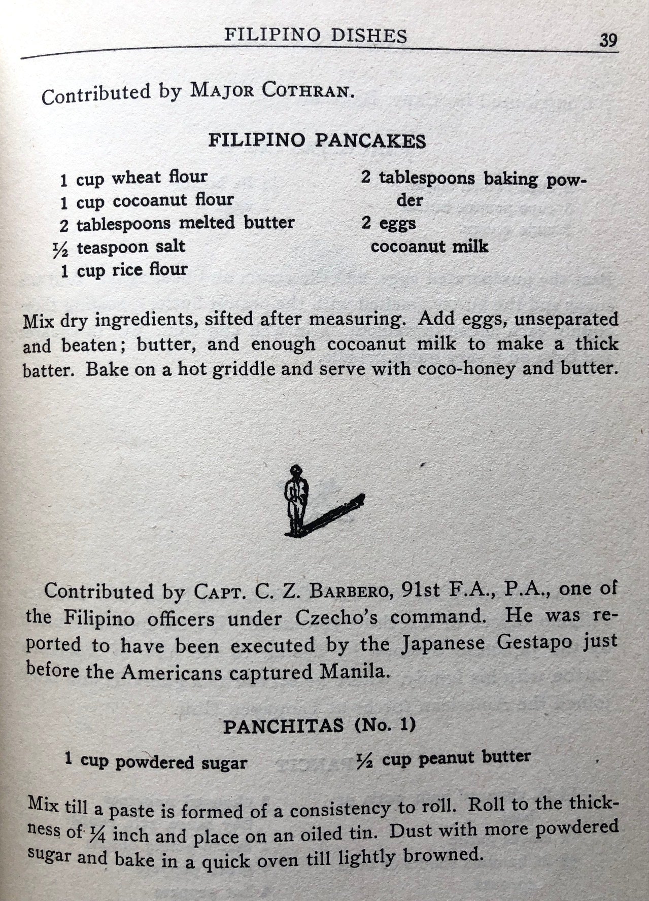 (WWII) Co. Halstead C. Fowler & Dorothy Wagner. Recipes Out of Bilibid.
