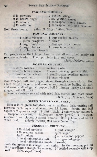 (Polynesia) Girl Guides' Association.  South Sea Island Recipes.