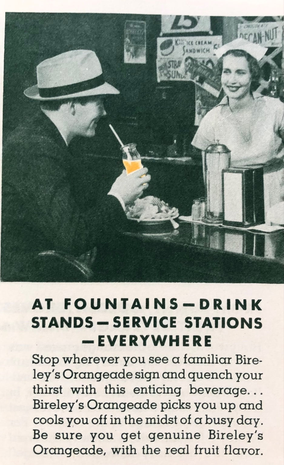 (Beverages) Bireley's Orangeade: Delicious, Healthful, Anytime, Anywhere.