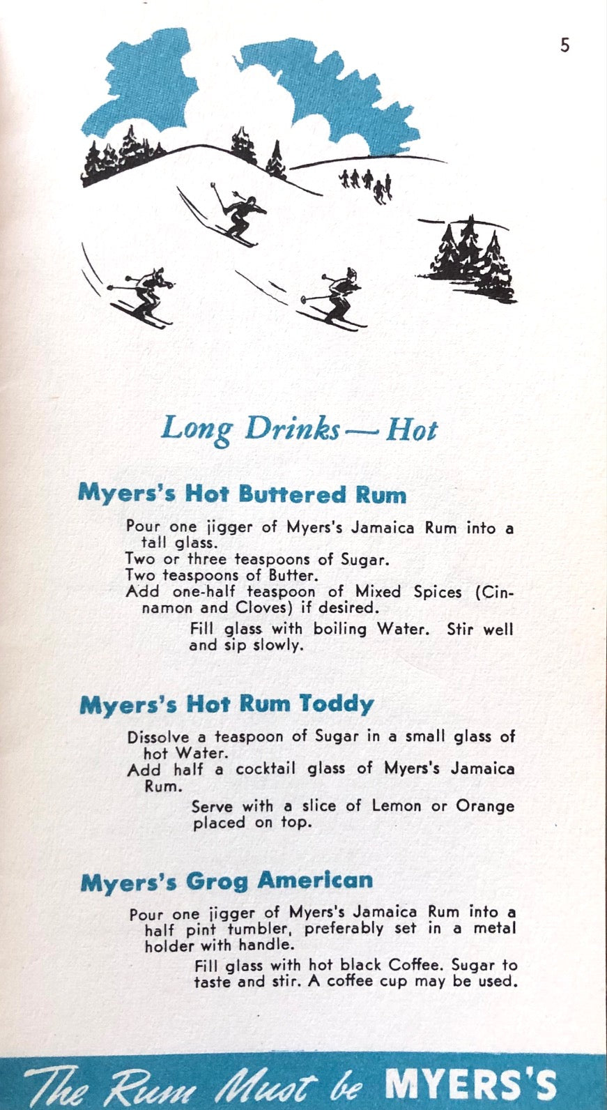 (Cocktails - Rum) Myers's Jamaica Rum Recipes.