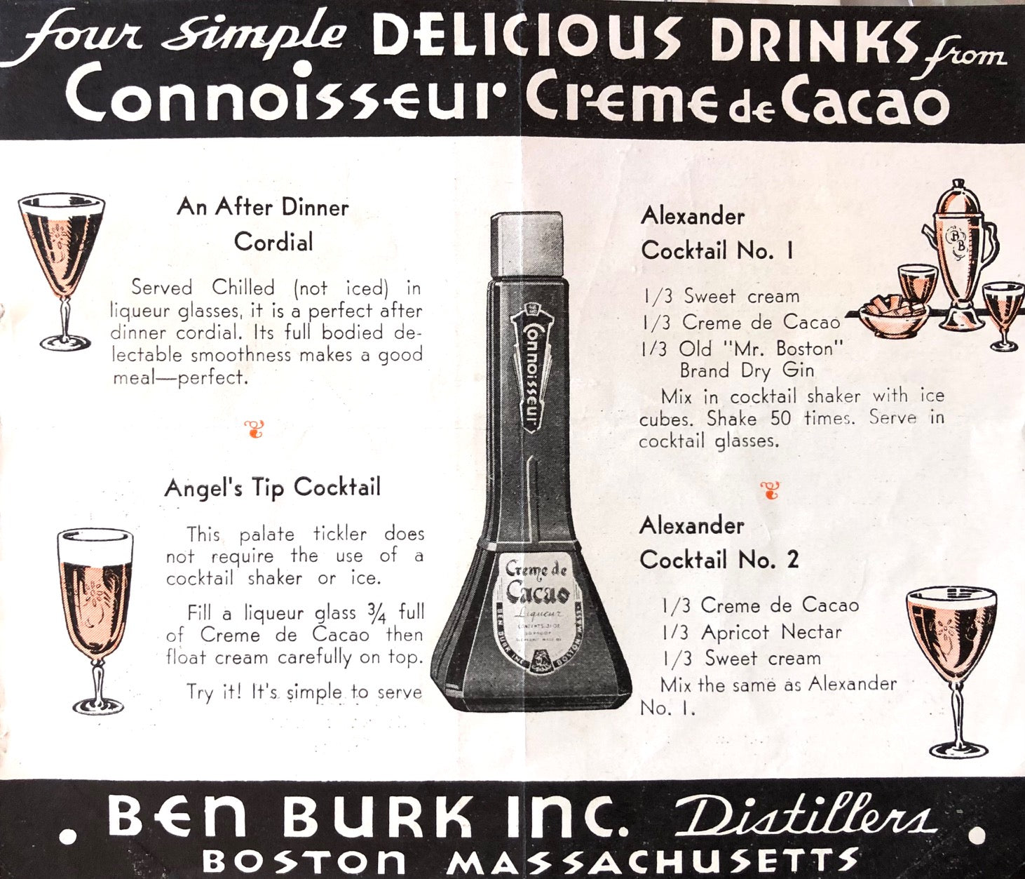(Cocktails - Cacao) Connoisseur. Connoisseur Creme de Cacao.