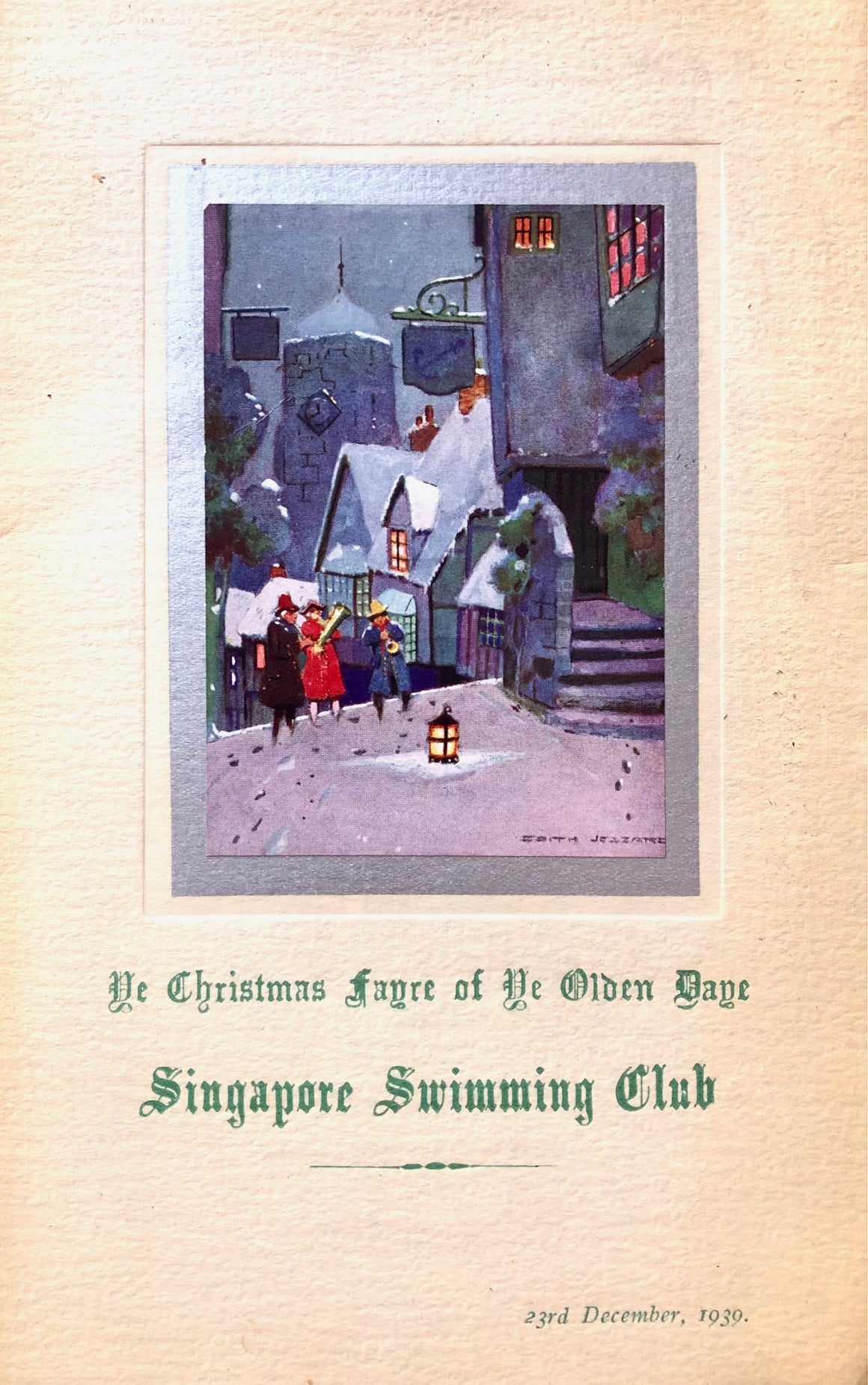 (Singapore) Singapore Swimming Club. Ye Christmas Fayre of Ye Olden Daye.