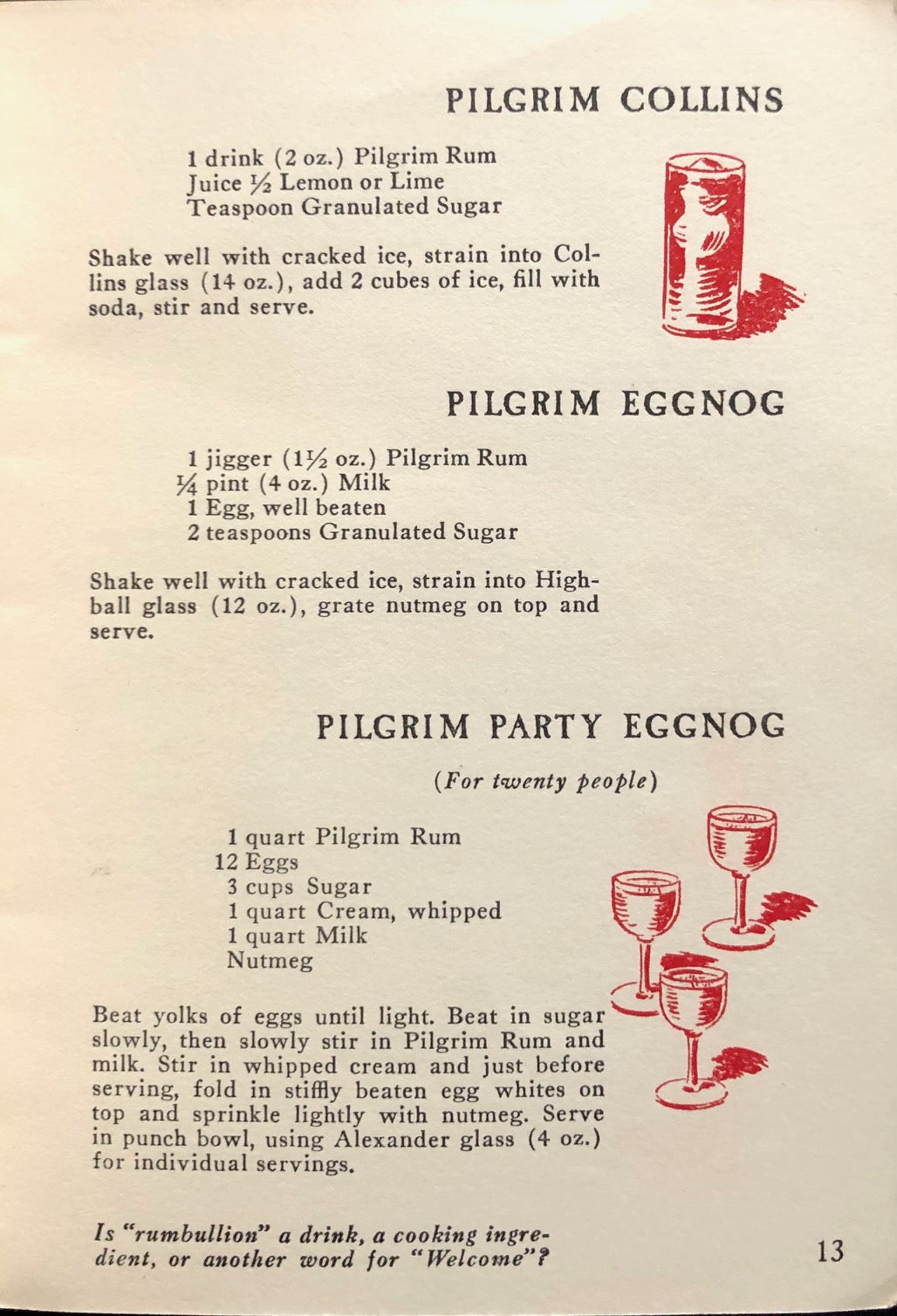 (Cocktails - Rum) Pilgrim Rum: The True New England Flavor for Better Drinks and Food.