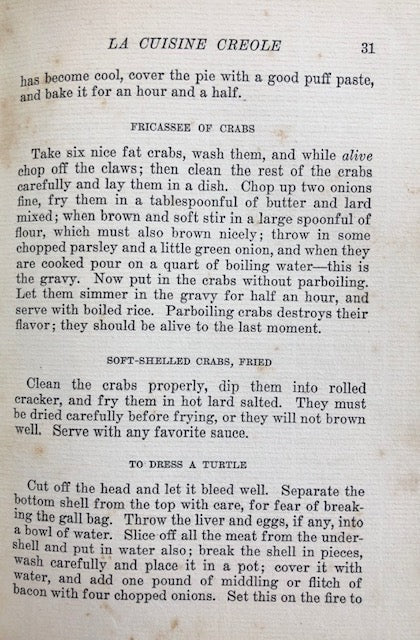 La Cuisine Creole: A Collection of Culinary Recipes, From Leading Chefs and Noted Creole Housewives, Who Have Made New Orleans Famous for its Cuisine (Hearn, Lafcadio)