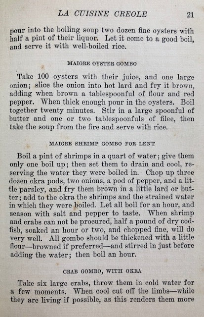 La Cuisine Creole: A Collection of Culinary Recipes, From Leading Chefs and Noted Creole Housewives, Who Have Made New Orleans Famous for its Cuisine (Hearn, Lafcadio)