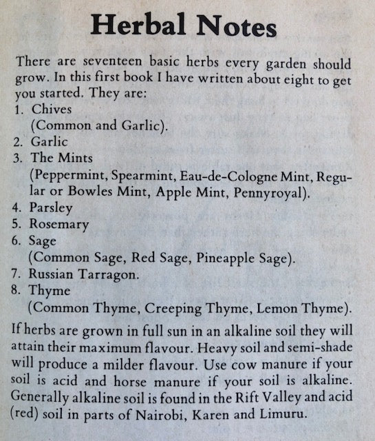 (African) 'Bee' Stephenson. Herbal Secrets from a Kenya Garden.