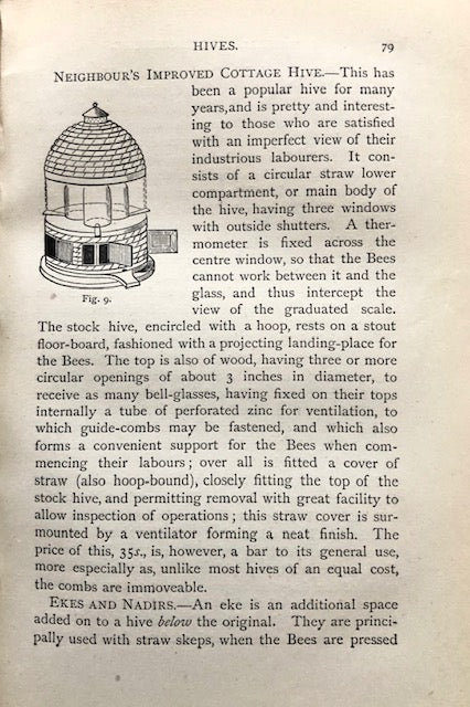 (Beekeeping) Hunter, John.  A Manual of Bee-Keeping. 