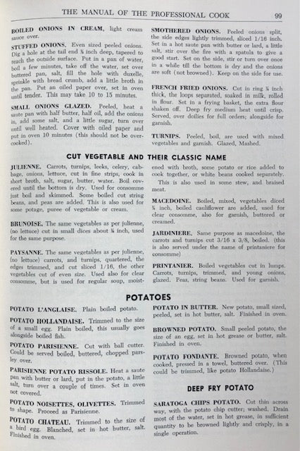 (Reference) Marcel Pouget. The Manual of the Professional Cook Franco-American and International Dishes Commonly Served in Professional Cooking.