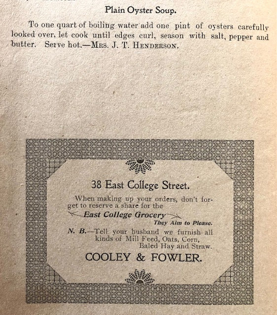 The Oberlin Common-Sense Cook Book compiled by the Ladies and their Friends of the First Methodist Episcopal Church.