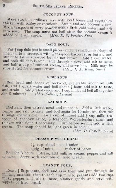 (Polynesia) Girl Guides' Association.  South Sea Island Recipes.