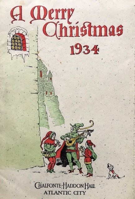 (Menu) Chalfonte-Haddon Hall. A Merry Christmas 1934