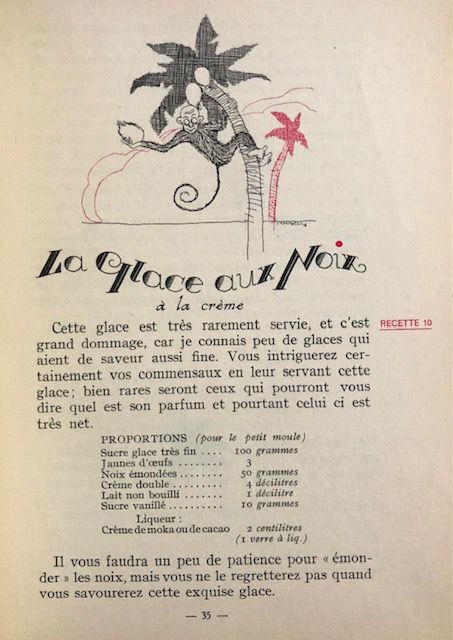 (Ice Cream) Lespine, G. Dumont. Entremets et Boissons Glaces par l'Appareil Refrigerateur.