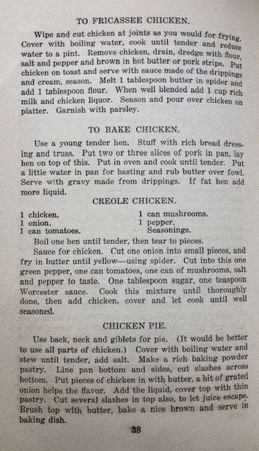 (Southern - Tennessee) Mrs. W.H. Wilson.  Mrs. Wilson's New Cook Book: A Complete Collection of Original Recipes and Useful Household Information.